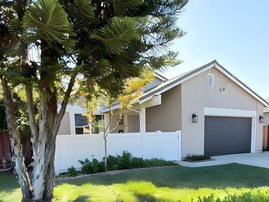 The front of a single-story home