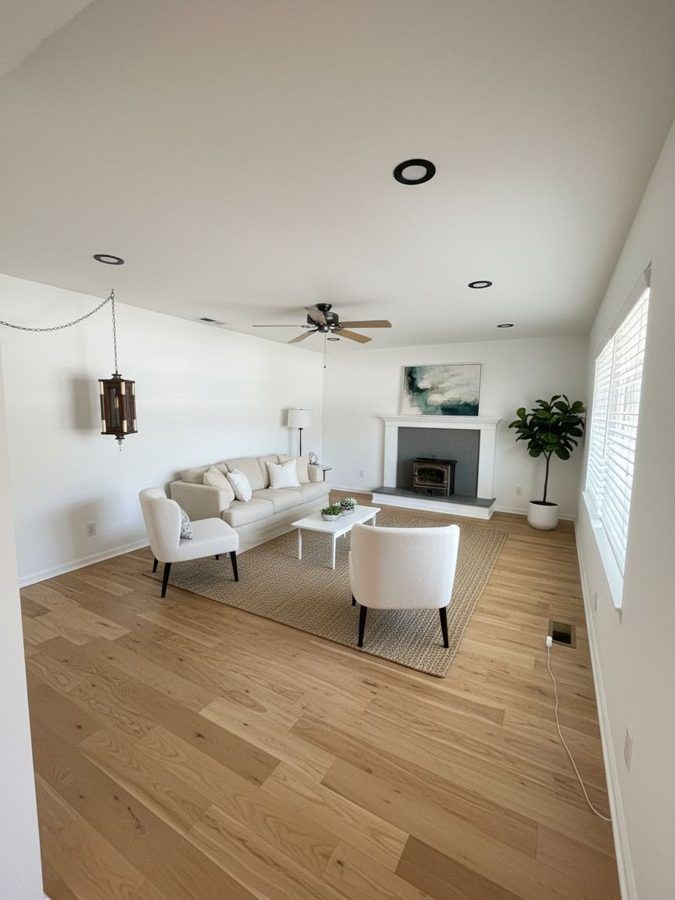 A living room, Modern AI design concept